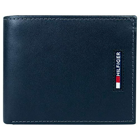 Tommy Hilfiger Men's Leather Credit Card Wallet Bifold Black 31TL22X046